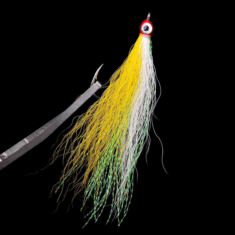 FUSIGO Clouser Minnow Fishing Flies, 10pcs Saltwater Fly Fishing Lures Hand Tied Clouser Minnow Fly Streamer Hooks for Bass Striper Flounder Saltwater Freshwater - Image 4